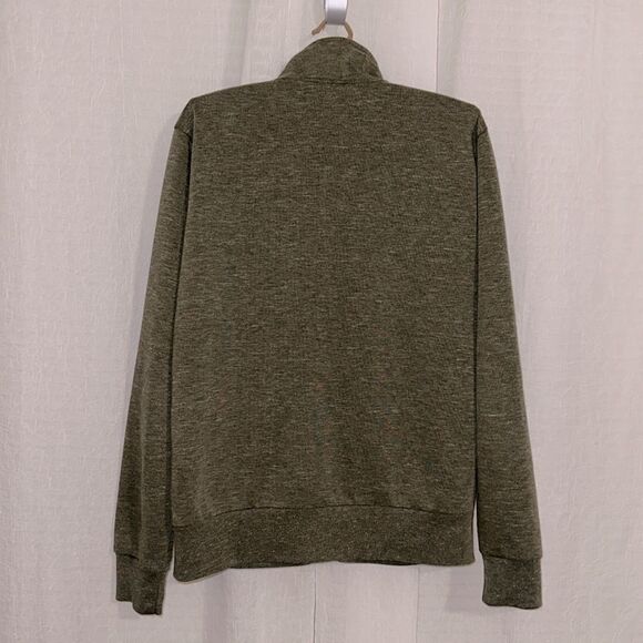 GERRY M Men’s Camo Green Heathered Full Zip Sweatshirt - Picture 2 of 16